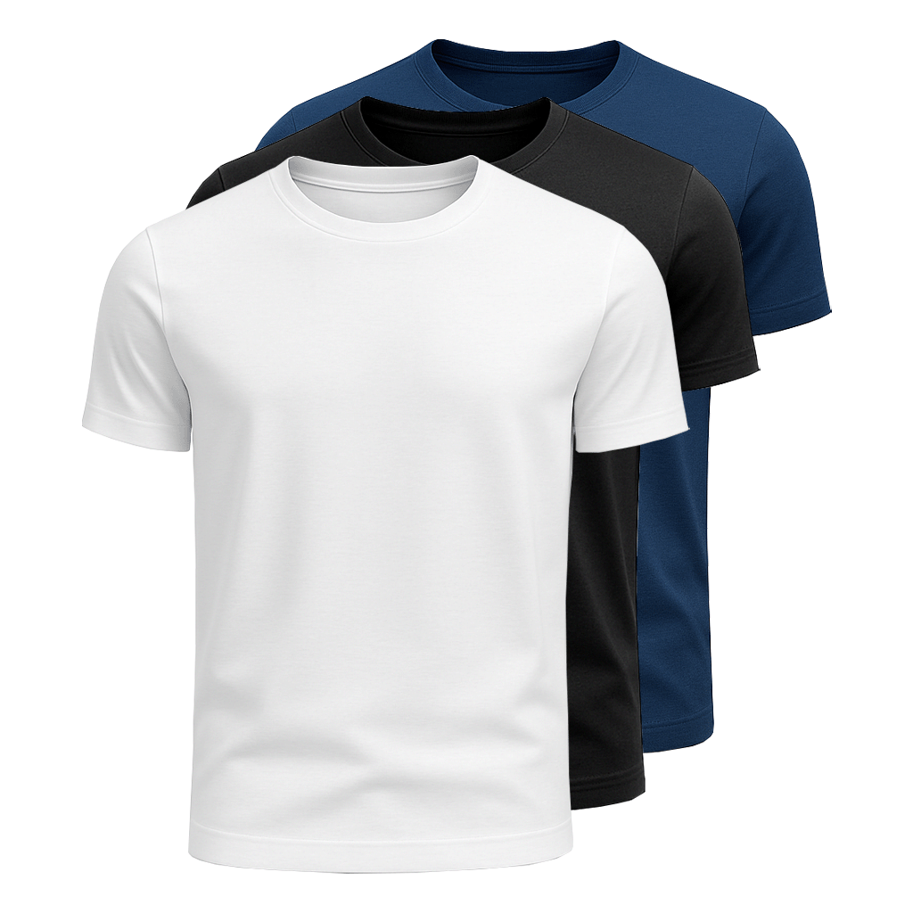 Kit 3 Camisetas Algodão Egípcio Fiorinni