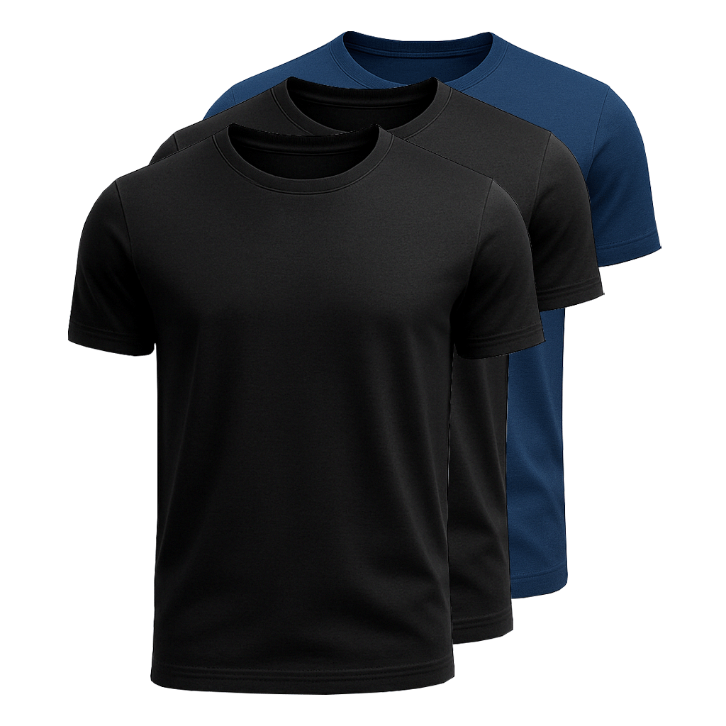 Kit 3 Camisetas Algodão Egípcio Fiorinni