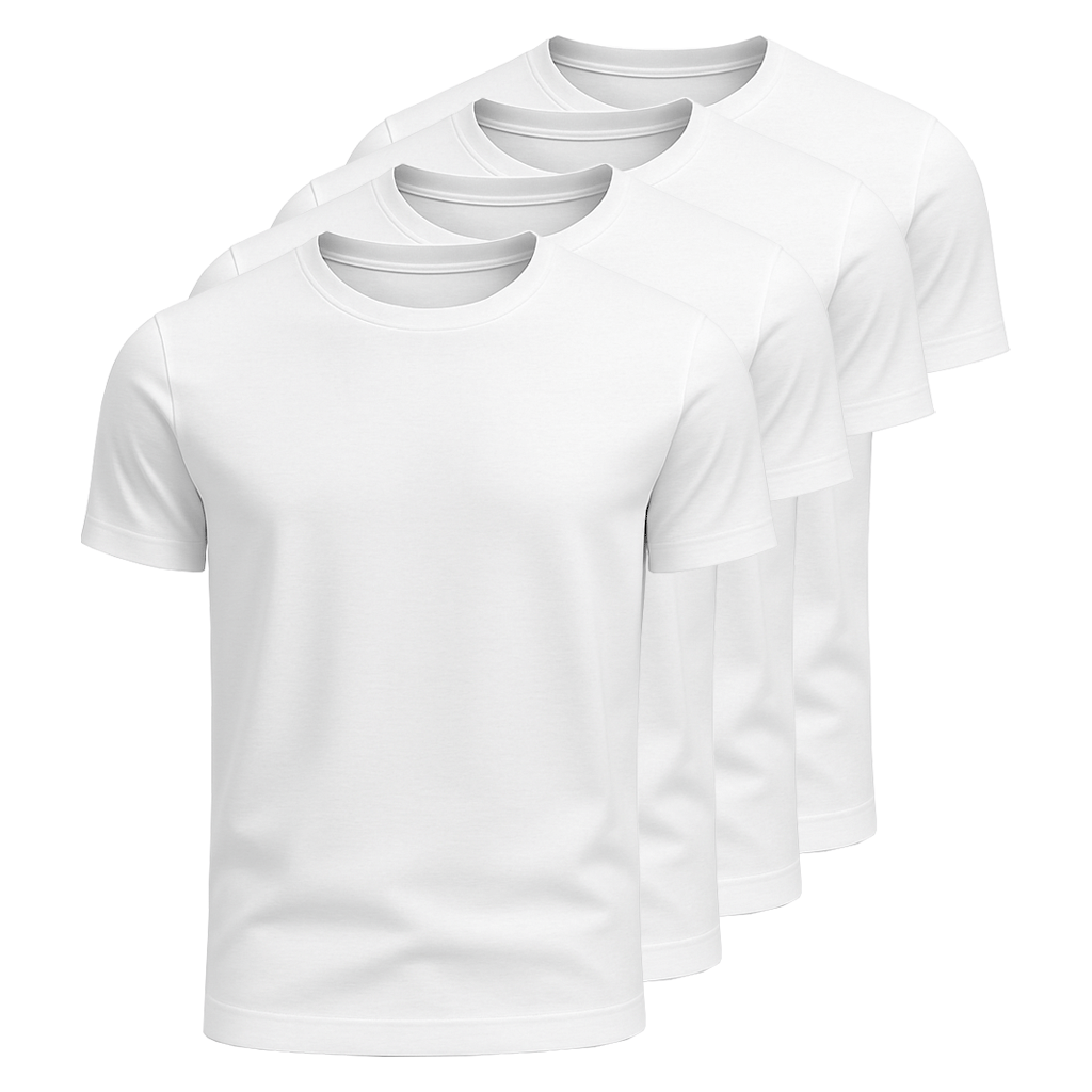 Kit 4 Camisetas Algodão Egípcio Fiorinni