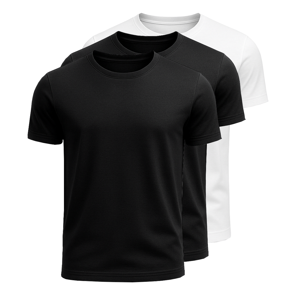 Kit 3 Camisetas Algodão Egípcio Fiorinni