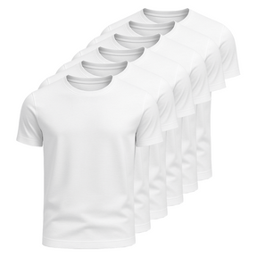 Kit 6 Camisetas Algodão Egípcio
