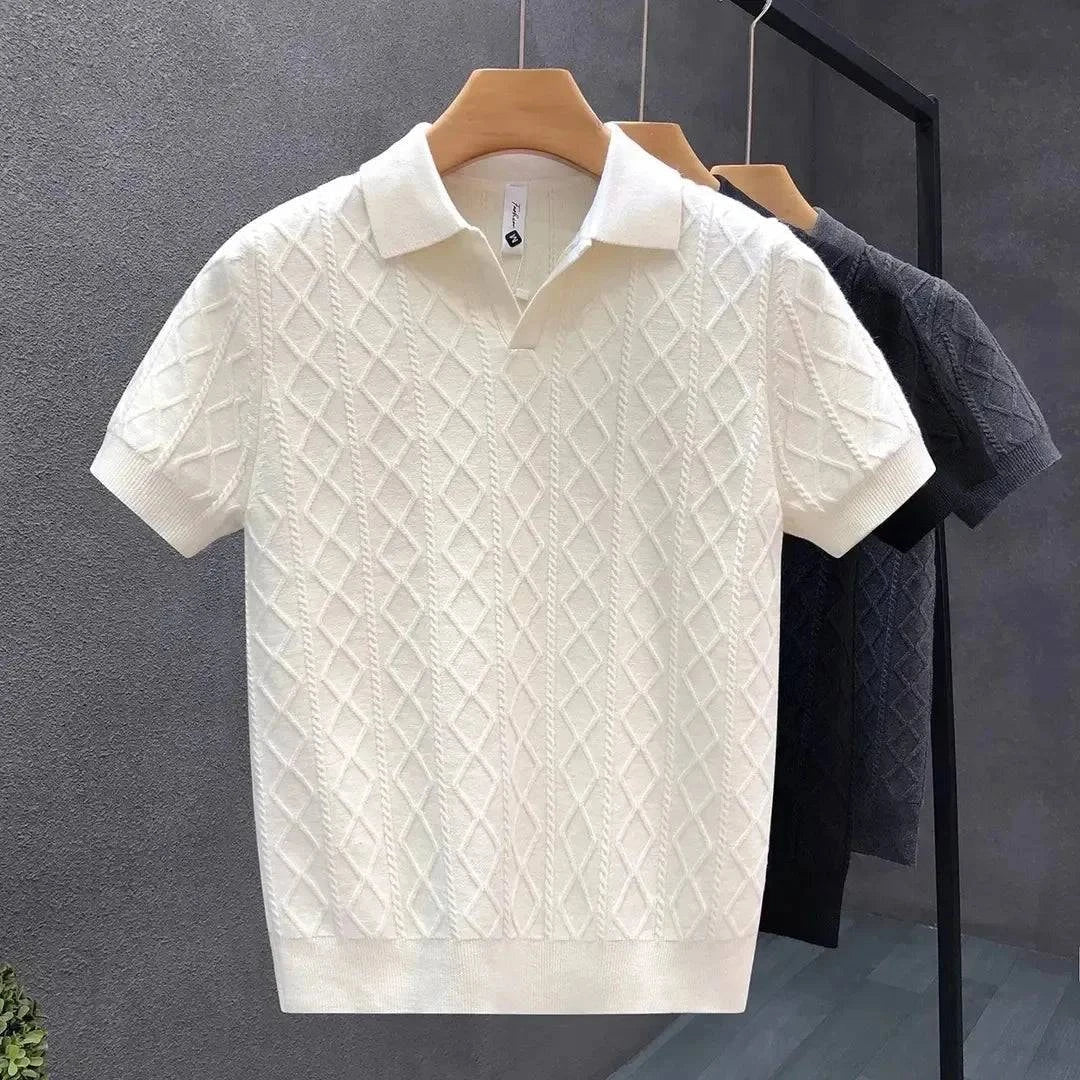Blanco Diamond Knit Polo