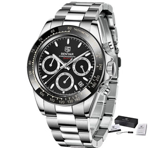 BENYAR Relógio Masculino Original Quartzo a Prova D'água Aço Inoxidável BY-5169 40mm