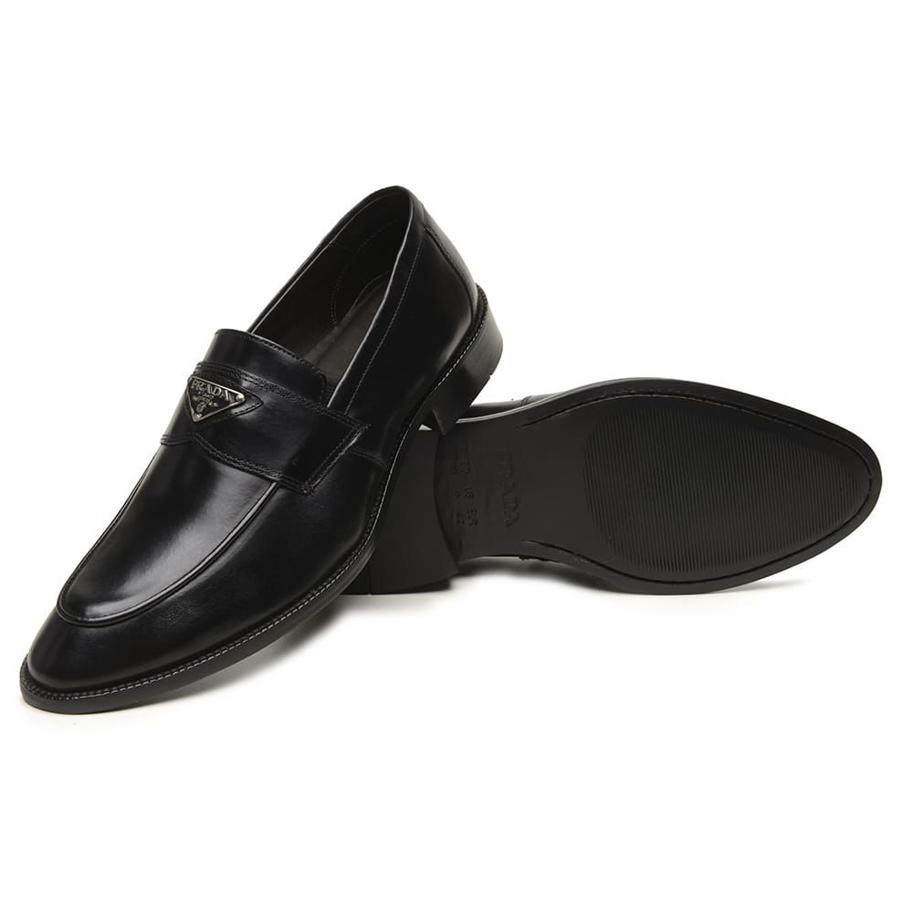Mocassim Prada Silver Metallic