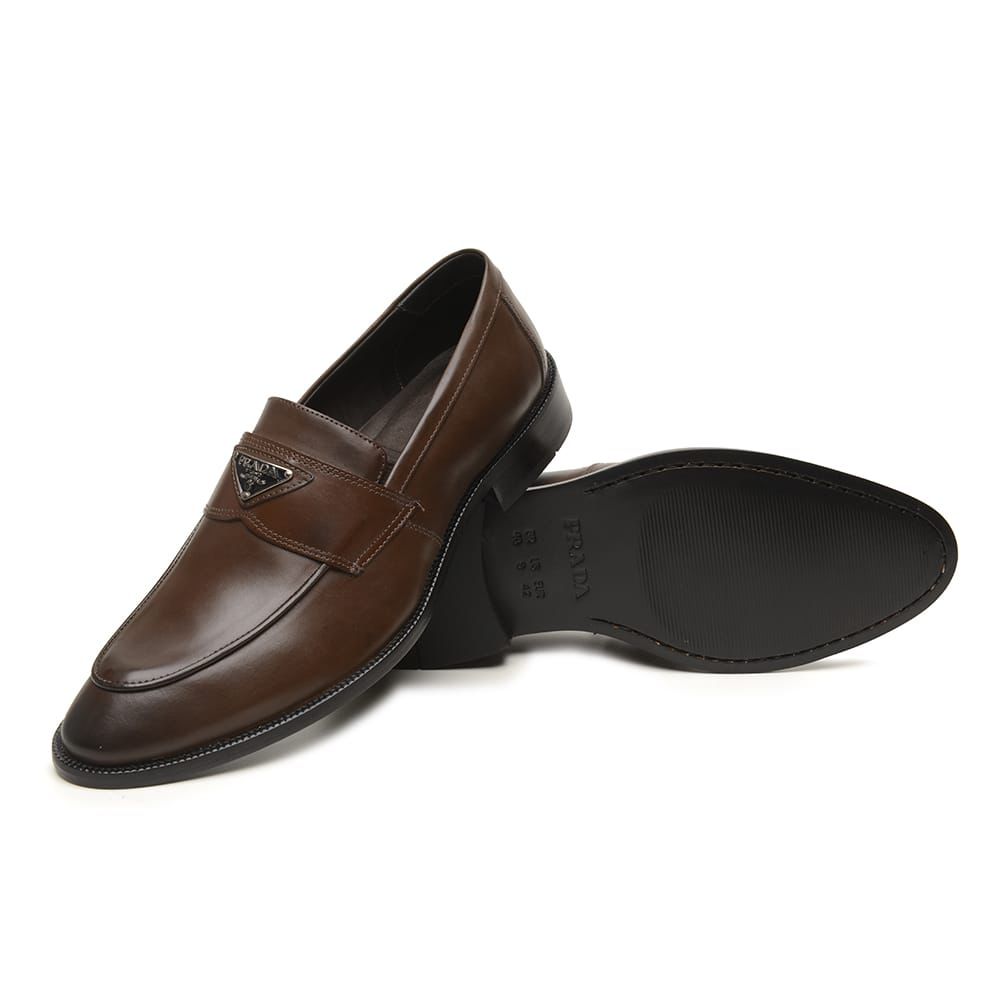 Mocassim Prada Silver Metallic