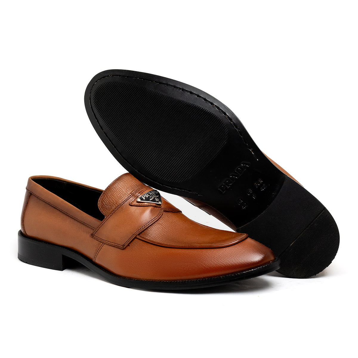 Mocassim Prada Silver Metallic Estampado