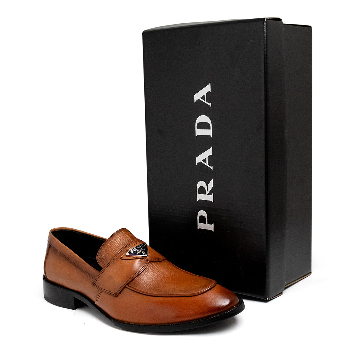 Mocassim Prada Silver Metallic Estampado